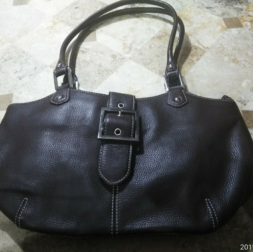 Tignanello Brown Leather Pocketbook Handbag